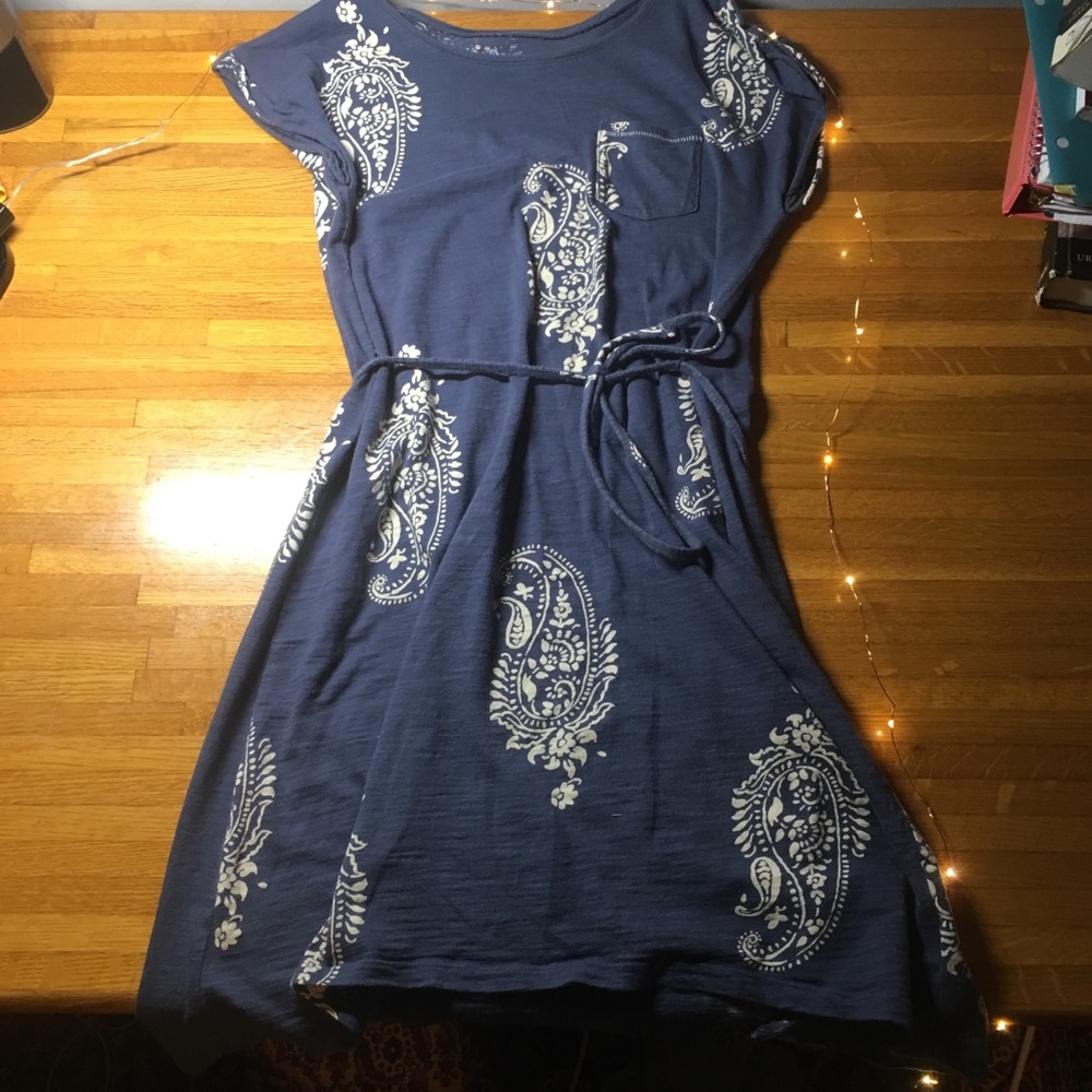 Tie-Waist Printed Dress - Picture 1 of 6
